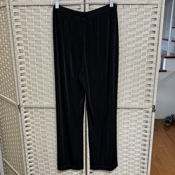 Chico's Travelers Pants Women's 2 Short Large Black Pull On Straight Leg - Picture 2 of 7